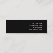 Visite Mini Carte de Présentation de Boucle d'Oreille Noir | L (Dos)