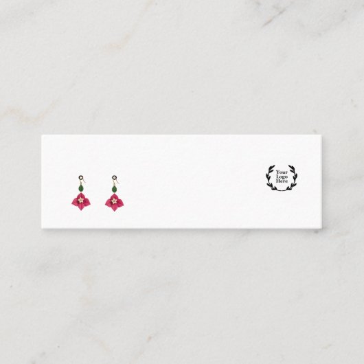 Visite Mini Carte de Présentation de Boucles d'Oreilles Clou | (Devant)