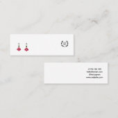 Visite Mini Carte de Présentation de Boucles d'Oreilles Clou | (Devant / Derrière)