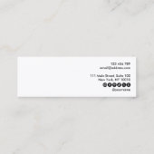 Visite Mini Carte de présentation de boucles d'oreilles en aqu (Dos)