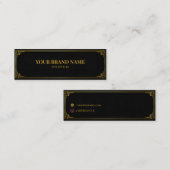 Visite Mini Carte de Présentation de Bracelet Miniature en Or  (Devant / Derrière)