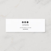 Visite Mini Carte de présentoir de boucle d'oreille chic minim (Dos)