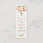 Visite Mini Carte de prière rose de première communion personn (Devant)