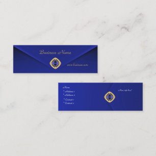 Visite Mini Carte de profil Affaires Riche Bleu Velours Joyau 