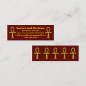 Visite Mini Carte de profil Ankh jaune (Devant / Derrière)