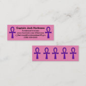 Visite Mini Carte de profil Ankh violet (Devant / Derrière)