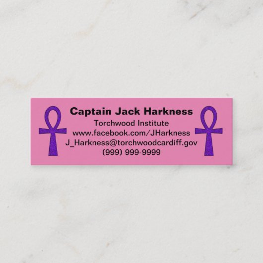 Visite Mini Carte de profil Ankh violet (Devant)
