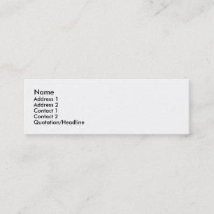 Visite Mini Carte de profil blanche