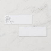 Visite Mini Carte de profil blanche (Devant / Derrière)