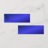 Visite Mini Carte de profil bleue (Devant / Derrière)