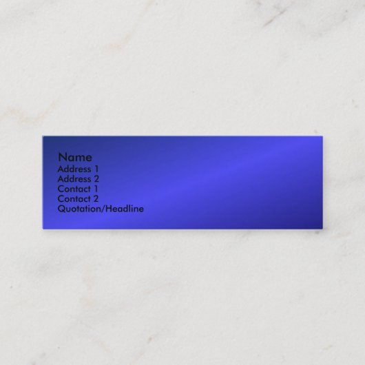 Visite Mini Carte de profil bleue (Devant)