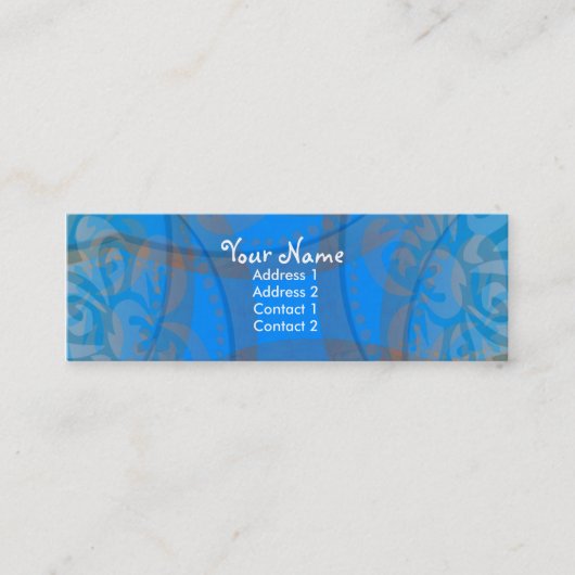 Visite Mini Carte de profil Blue Floralia (Devant)