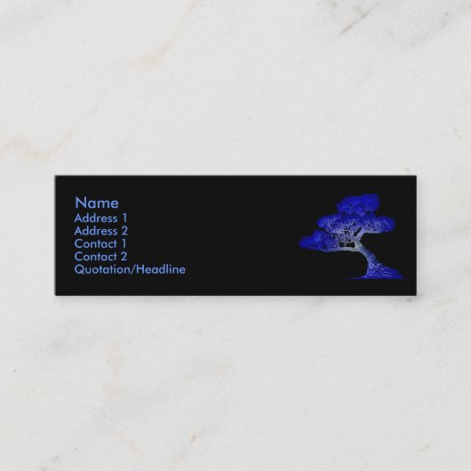 Visite Mini Carte de profil Bonsai (Devant)