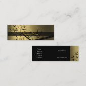 Visite Mini Carte de profil Business Asian Gold Noir (Devant / Derrière)