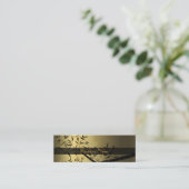 Visite Mini Carte de profil Business Asian Gold Noir (Debout devant)