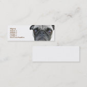 Visite Mini Carte de profil carlin (Devant / Derrière)