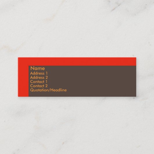 Visite Mini Carte de profil CC (Devant)