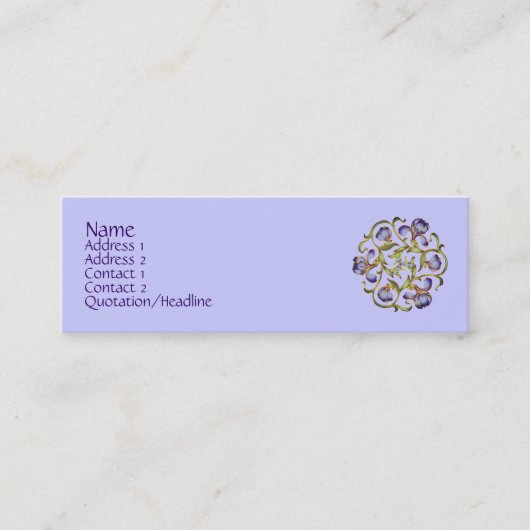 Visite Mini Carte de profil d'anneau d'iris (Devant)