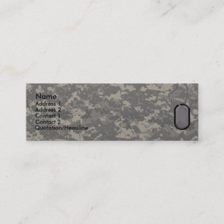 Visite Mini Carte de profil d'armée