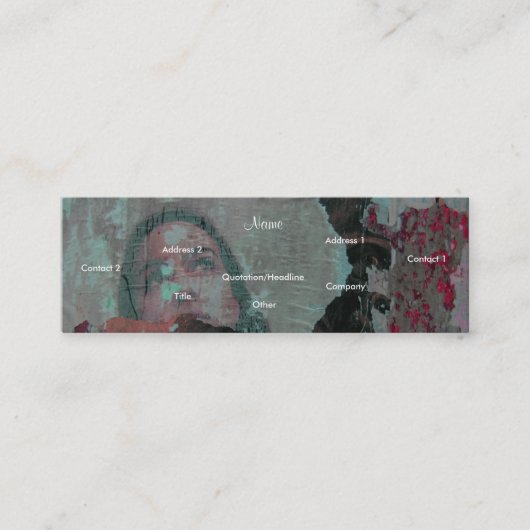 Visite Mini Carte de profil d'artiste - personnalisable (Devant)