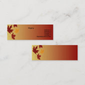 Visite Mini Carte de profil d'automne (Devant / Derrière)