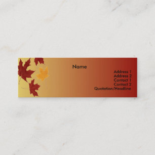 Visite Mini Carte de profil d'automne