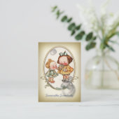 Visite Mini carte de profil de carte postale d'enfants en (Debout devant)