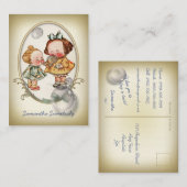 Visite Mini carte de profil de carte postale d'enfants en (Devant / Derrière)