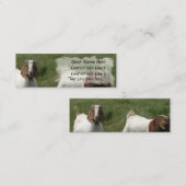 Visite Mini Carte de profil de chèvres (Devant / Derrière)
