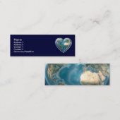 Visite Mini Carte de profil de coeur de la terre (Devant / Derrière)