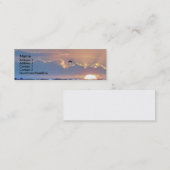 Visite Mini Carte de profil de coucher du soleil de mouette (Devant / Derrière)