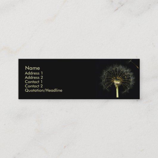 Visite Mini Carte de profil de Dandilion (Devant)