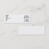 Visite Mini Carte de profil de dons Date Ta Fille (Non) (Devant / Derrière)