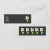 Visite Mini Carte de profil de fleur - carte sociale de mise (Devant / Derrière)