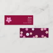 Visite Mini Carte de profil de fleurs de cerisier (Devant / Derrière)