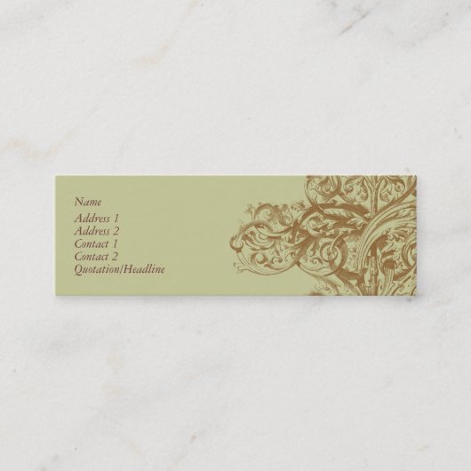 Visite Mini Carte de profil de Flourish (Devant)