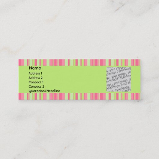Visite Mini Carte de profil de fraise et de kiwi (Devant)