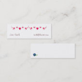 Visite Mini Carte de profil de frontière de coeur (Devant / Derrière)