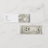 Visite Mini Carte de profil de hibou de Milou (Devant / Derrière)