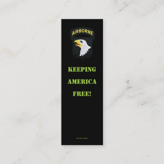 Visite Mini Carte de profil de la 101e division aéroportée (Devant)