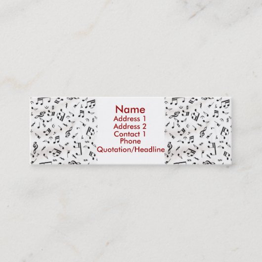 Visite Mini Carte de profil de musique (Devant)