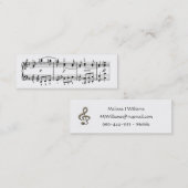 Visite Mini Carte de profil de notes musicales (Devant / Derrière)