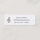 Visite Mini Carte de profil de notes musicales (Dos)