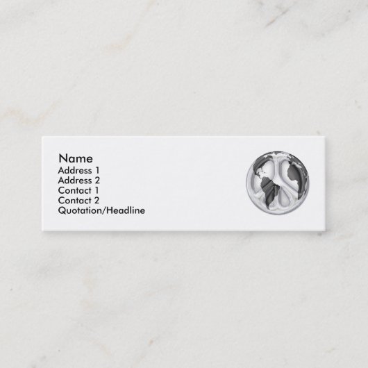 Visite Mini Carte de profil de paix du monde (Devant)