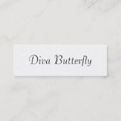 Visite Mini Carte de profil de papillon Diva - personnalisable (Dos)