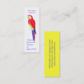 Visite Mini Carte de profil de perroquet (Devant / Derrière)