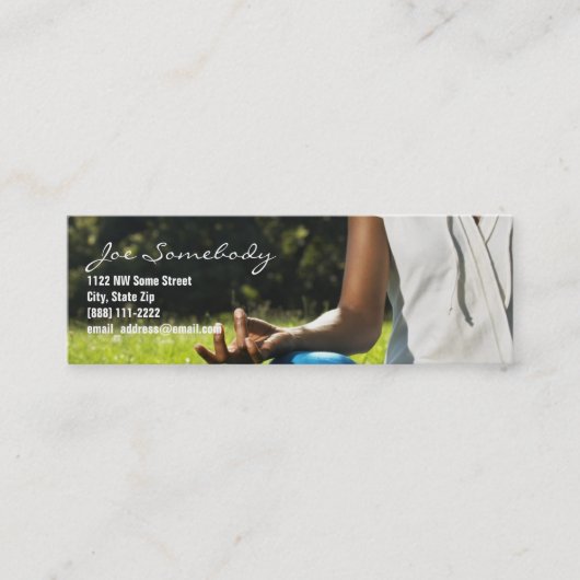 Visite Mini Carte de profil de professeur/amant de yoga (Devant)