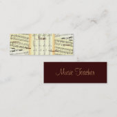 Visite Mini Carte de profil de professeur de musique - (Devant / Derrière)