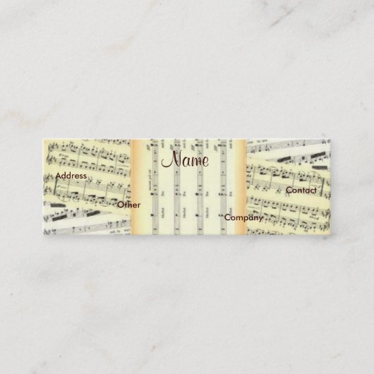 Visite Mini Carte de profil de professeur de musique - (Devant)