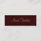 Visite Mini Carte de profil de professeur de musique - (Dos)